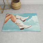These Boots - Glitter Blue Sky Landscape Rug Gallery Image 1