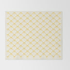 Bows & Ribbons Pattern IX Yellow Throw Blanket Gallery Image 2