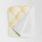 Bows & Ribbons Pattern IX Yellow Throw Blanket Gallery Image 3