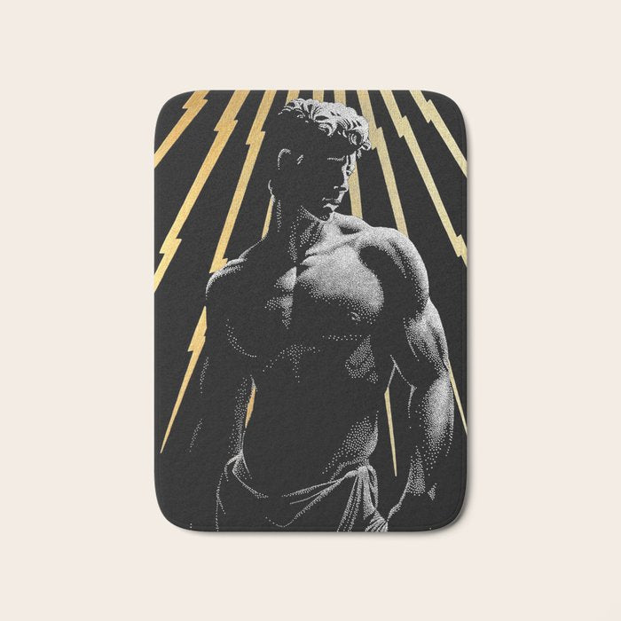 Strength of Zeus (Gold doesn't print shiny) Bath Mat Gallery Image 1