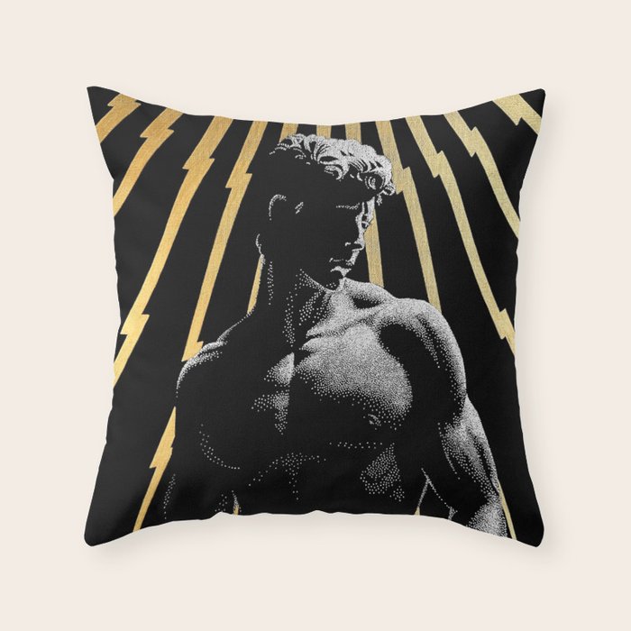 Strength of Zeus (Gold doesn't print shiny) Throw Pillow Gallery Image 1