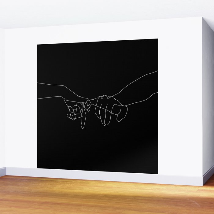Black Pinky Swear Wall Mural Gallery Image 2
