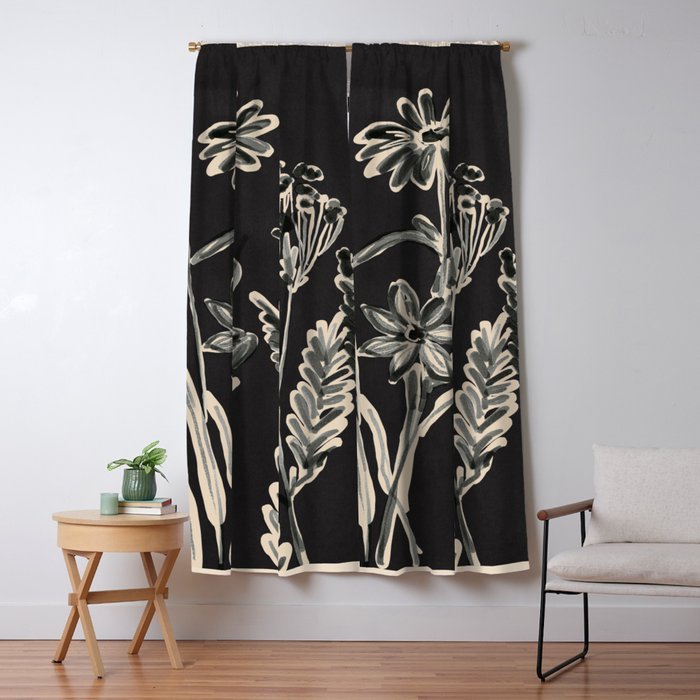 Minimalist wildflowers 3 Window Curtain Gallery Image 5