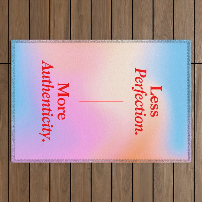 Less Perfection, More Authenticity Outdoor Rug Gallery Image 1