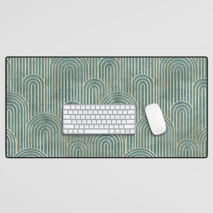 Art Deco Striped Arches Desk Mat Gallery Image 1