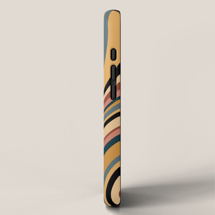 Wavy Stripes X - Vintage Neutral iPhone Case Gallery Image 2