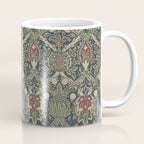 William Morris Granada Blue Indigo Red Vintage Pattern Coffee Mug Gallery Image 1