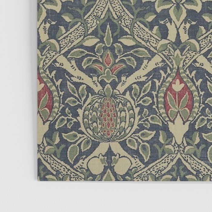 William Morris Granada Blue Indigo Red Vintage Pattern Poster Gallery Image 3