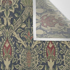 William Morris Granada Blue Indigo Red Vintage Pattern Wall Tapestry Gallery Image 3