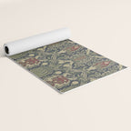 William Morris Granada Blue Indigo Red Vintage Pattern Yoga Mat Gallery Image 2