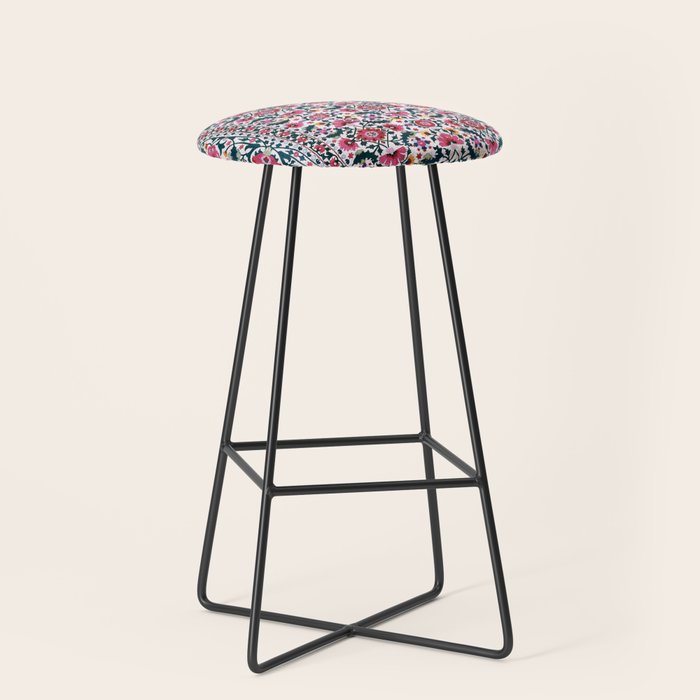 Shakhrisyabz Suzani Uzbekistan Embroidery Print Stool Gallery Image 1