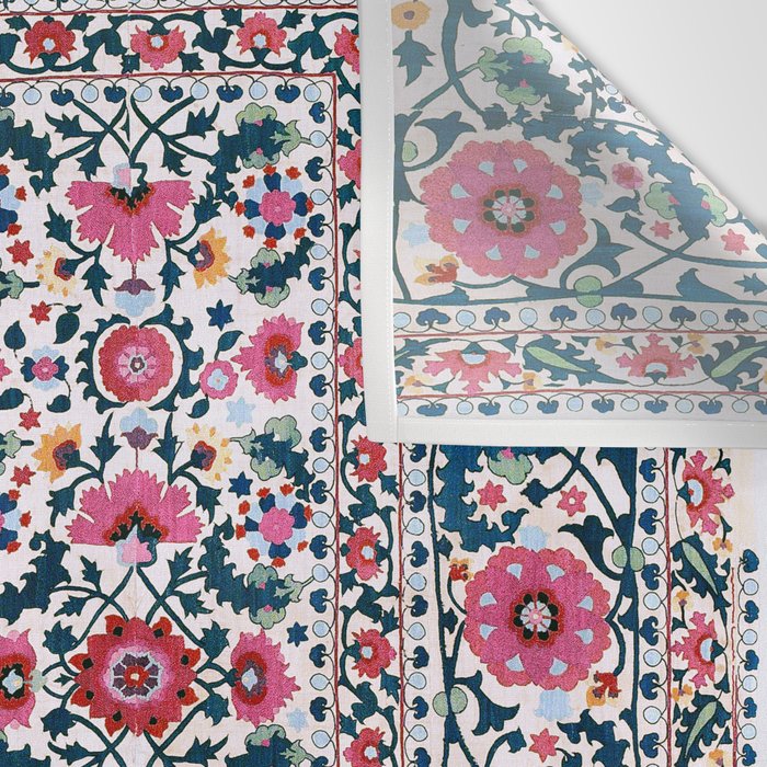 Shakhrisyabz Suzani Uzbekistan Embroidery Print Wall Tapestry Gallery Image 3