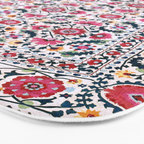 Shakhrisyabz Suzani Uzbekistan Embroidery Print Bath Mat Gallery Image 3