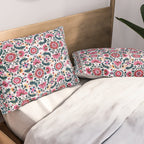 Shakhrisyabz Suzani Uzbekistan Embroidery Print Pillow Sham Gallery Image 2