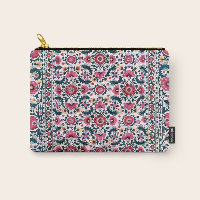 Shakhrisyabz Suzani Uzbekistan Embroidery Print Carry All Pouch Gallery Image 1