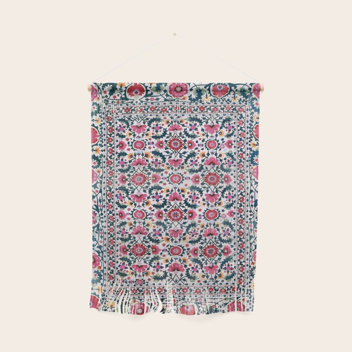 Shakhrisyabz Suzani Uzbekistan Embroidery Print Wall Hanging Gallery Image 1