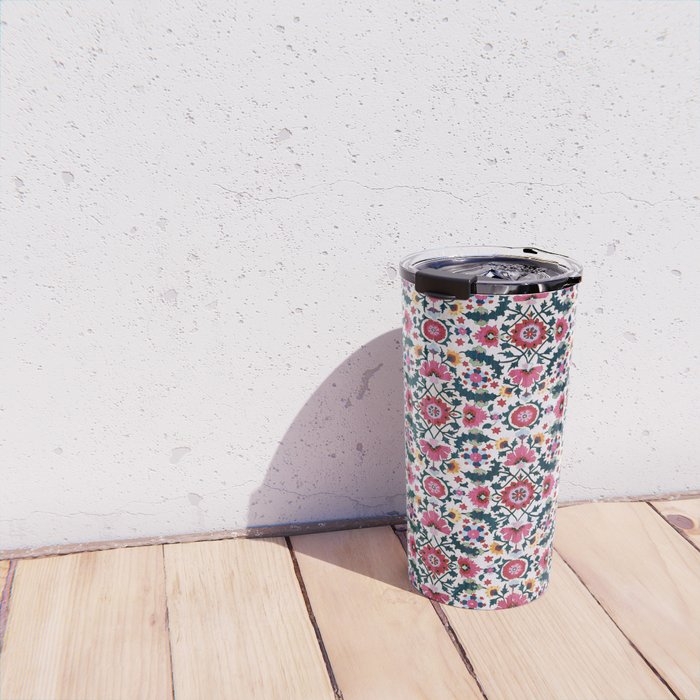 Shakhrisyabz Suzani Uzbekistan Embroidery Print Travel Mug Gallery Image 4