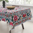 Shakhrisyabz Suzani Uzbekistan Embroidery Print Tablecloth Gallery Image 3