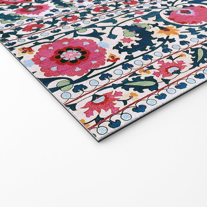 Shakhrisyabz Suzani Uzbekistan Embroidery Print Welcome Mat Gallery Image 2