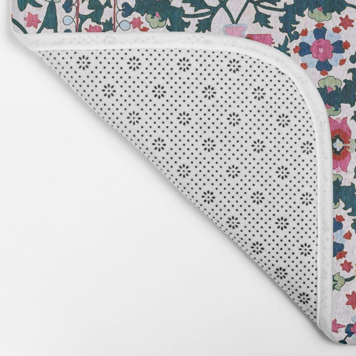 Shakhrisyabz Suzani Uzbekistan Embroidery Print Bath Mat Gallery Image 2
