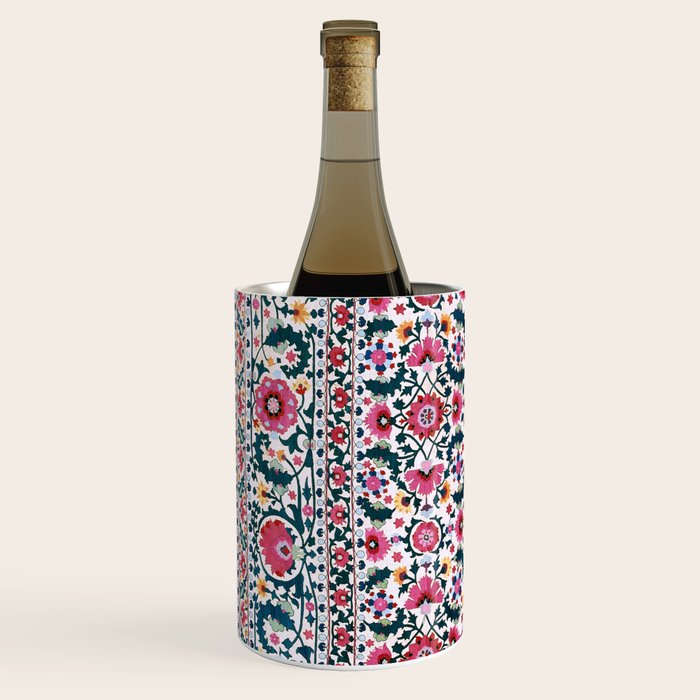 Shakhrisyabz Suzani Uzbekistan Embroidery Print Wine Chiller Gallery Image 2