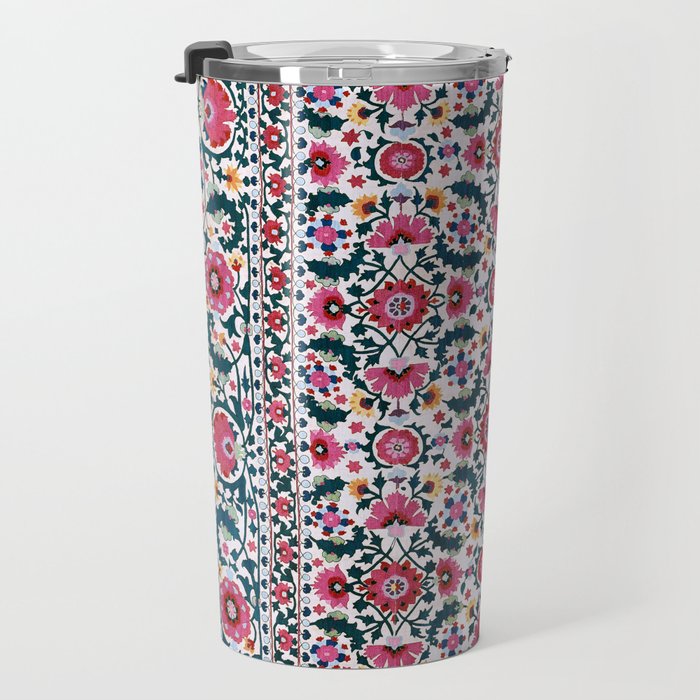 Shakhrisyabz Suzani Uzbekistan Embroidery Print Travel Mug Gallery Image 3