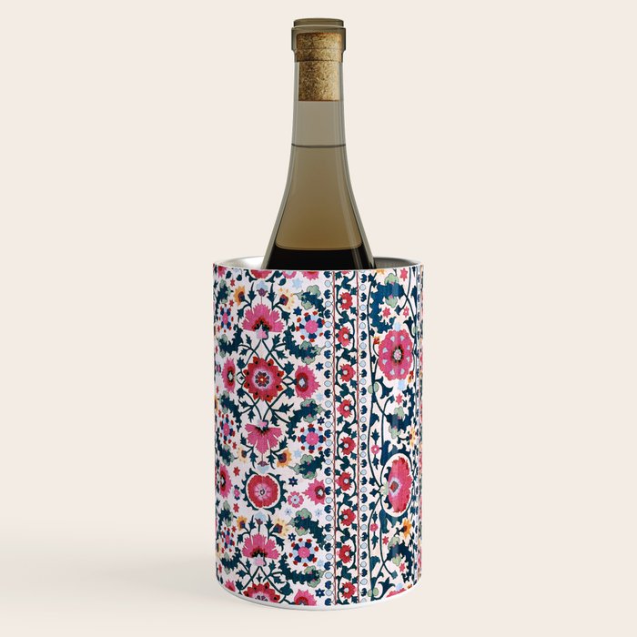 Shakhrisyabz Suzani Uzbekistan Embroidery Print Wine Chiller Gallery Image 3