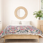Shakhrisyabz Suzani Uzbekistan Embroidery Print Duvet Cover Gallery Image 3