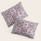Shakhrisyabz Suzani Uzbekistan Embroidery Print Pillow Sham Gallery Image 3