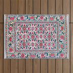 Shakhrisyabz Suzani Uzbekistan Embroidery Print Outdoor Rug Gallery Image 1