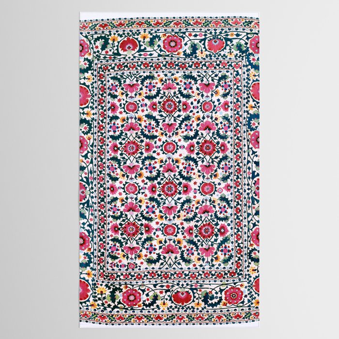 Shakhrisyabz Suzani Uzbekistan Embroidery Print Tablecloth Gallery Image 2