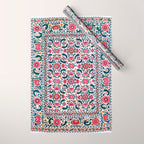 Shakhrisyabz Suzani Uzbekistan Embroidery Print Wrapping Paper Gallery Image 1