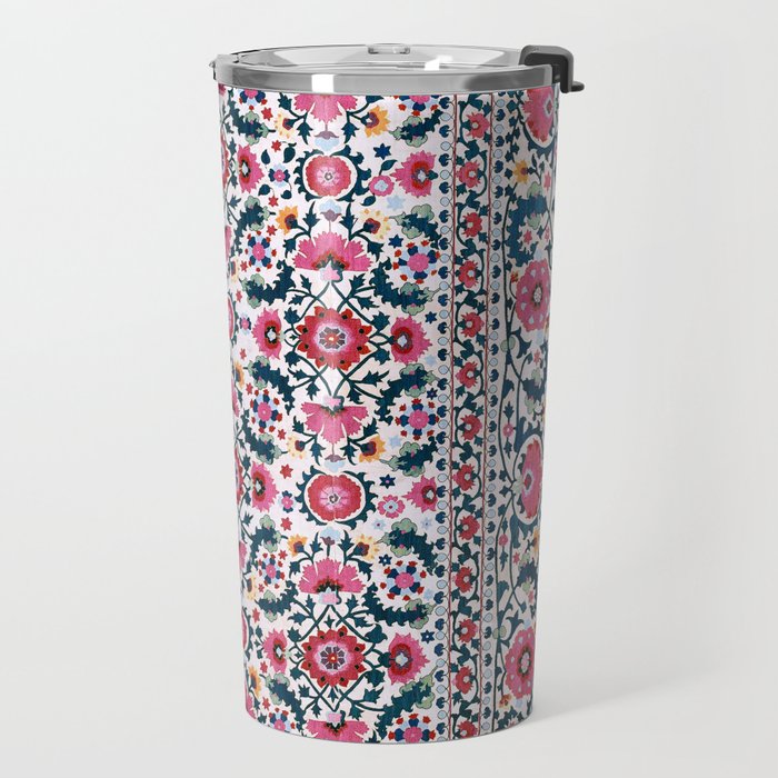 Shakhrisyabz Suzani Uzbekistan Embroidery Print Travel Mug Gallery Image 2