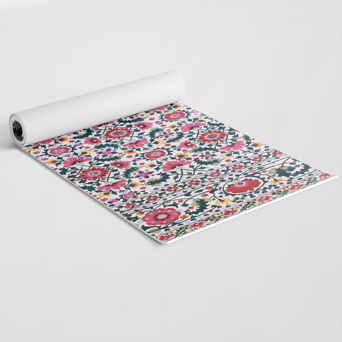 Shakhrisyabz Suzani Uzbekistan Embroidery Print Yoga Mat Gallery Image 2