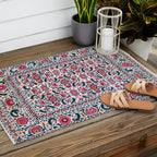 Shakhrisyabz Suzani Uzbekistan Embroidery Print Outdoor Rug Gallery Image 2