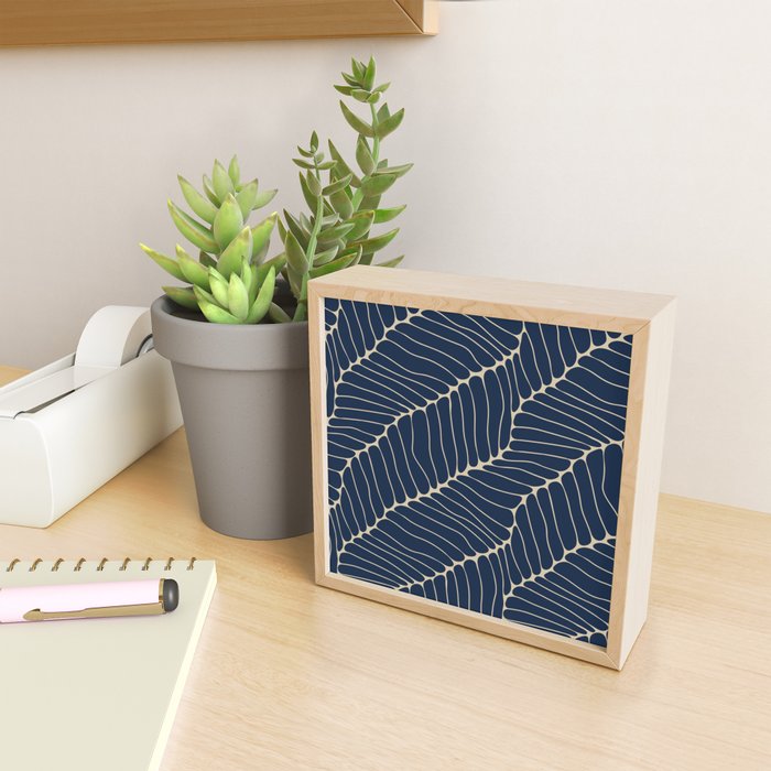 Organic Nature Navy Blue Mini Art Print Gallery Image 2
