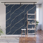 Organic Nature Navy Blue Wall Mural Gallery Image 1