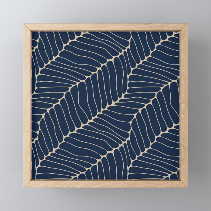 Organic Nature Navy Blue Mini Art Print Gallery Image 1