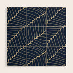Organic Nature Navy Blue Wood Wall Art Gallery Image 1
