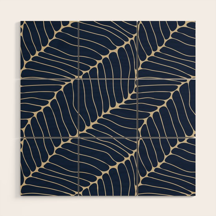 Organic Nature Navy Blue Wood Wall Art Gallery Image 1