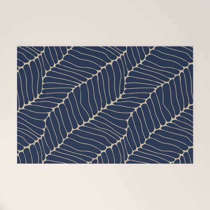 Organic Nature Navy Blue Welcome Mat Gallery Image 1