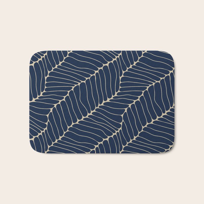 Organic Nature Navy Blue Bath Mat Gallery Image 1