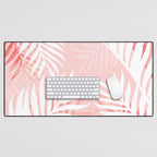 Tropical bliss - coral Desk Mat Gallery Image 1