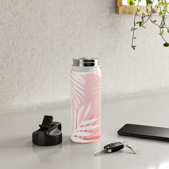 Tropical bliss - coral Water Bottle Gallery Image 4