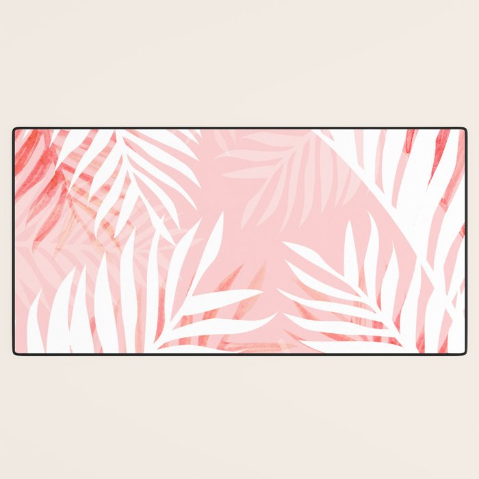 Tropical bliss - coral Desk Mat Gallery Image 3