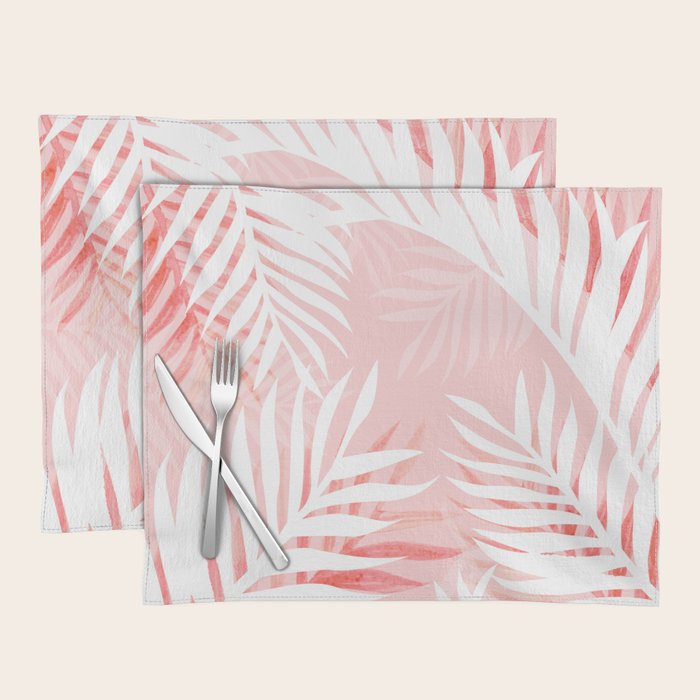 Tropical bliss - coral Placemat Gallery Image 1