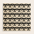 Vintage Bows I Black and White Wood Wall Art Gallery Image 1