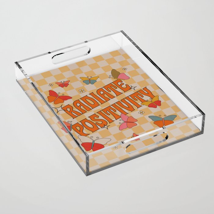 Radiate Positivity Butterflies Acrylic Tray Gallery Image 1