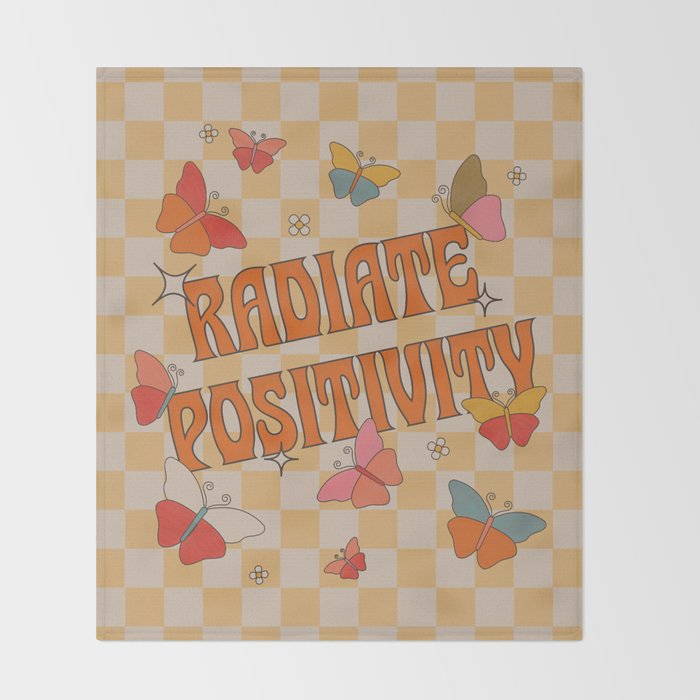 Radiate Positivity Butterflies Throw Blanket Gallery Image 2