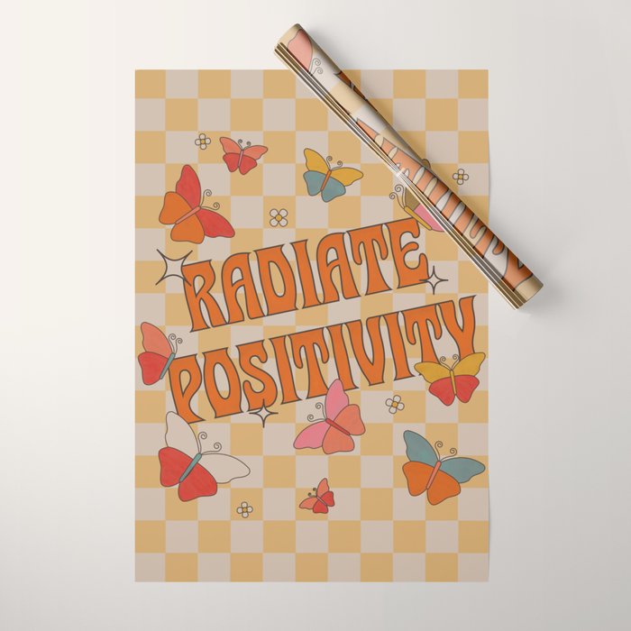 Radiate Positivity Butterflies Wrapping Paper Gallery Image 1